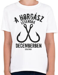 printfashion A horgász legendák - Gyerek póló - Fehér (5003672)