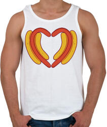 printfashion Hotdog szív - Férfi atléta - Fehér (6104658)