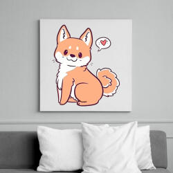 printfashion Akita puppy - Vászonkép - Fehér (6636419)