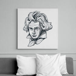printfashion Beethoven - Vászonkép - Fehér (6637186)