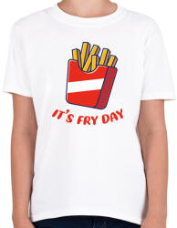 printfashion It's Fry Day - Gyerek póló - Fehér (7078998)