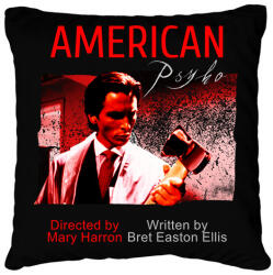 printfashion american psyho - Párnahuzat, Díszpárnahuzat - Fekete (2932937)