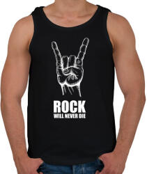 printfashion Rock will never die - Férfi atléta - Fekete (4746068)