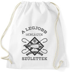 printfashion Horgász november - Sportzsák, Tornazsák - Fehér (5732786)