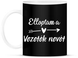 printfashion Elloptam a vezeték nevét - páros 2 - Bögre - Fekete (6067493)