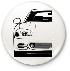 printfashion Mitsubishi 3000 GT - Kitűző, hűtőmágnes - Fehér (14814493)