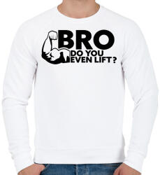 printfashion Do U Even Lift - Férfi pulóver - Fehér (1719125)