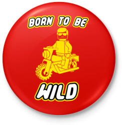 printfashion born-to-be-wild-yellow - Kitűző, hűtőmágnes - Piros (3108009)