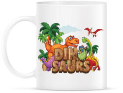 printfashion Dinoszauruszok - Bögre - Fehér (5076589)