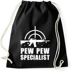 printfashion Pew pew speciaist - Sportzsák, Tornazsák - Fekete (15529530)