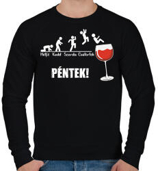 printfashion Vicces boros hét - Férfi pulóver - Fekete (7539721)