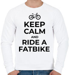 printfashion RIDE A FATBIKE - Férfi pulóver - Fehér (11363122)