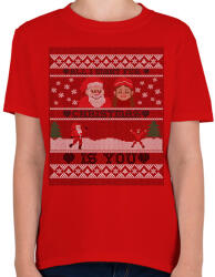 printfashion All I want for Christmas is you 2 - Gyerek póló - Piros (9540210)