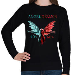 printfashion Angel vs deamon - Női pulóver - Fekete (1530030)
