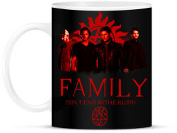 printfashion SUPERNATURAL FAMILY RED - Bögre - Fekete (2991330)