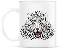 printfashion Leopard Jaguar Cheetah Black panther - Bögre - Fehér (4720213)