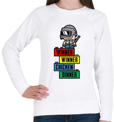 printfashion Lego PUBG - Női pulóver - Fehér (1555020)