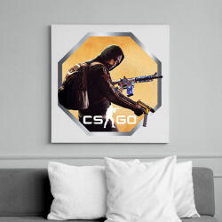 printfashion CS: GO - Ikon Logó - Vászonkép - Fehér (6625085)