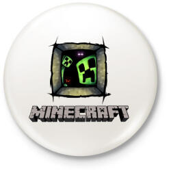 printfashion Minecraft - Kitűző, hűtőmágnes - Fehér (3076283)