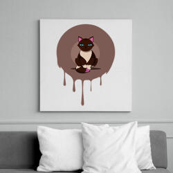 printfashion Cica - Vászonkép - Fehér (15097228)