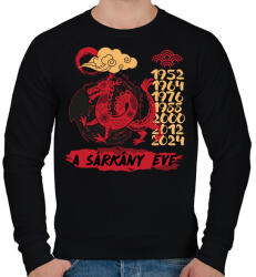 printfashion A sárkány éve - Férfi pulóver - Fekete (7612993)