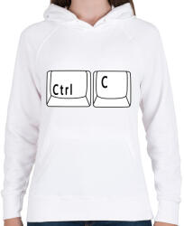 printfashion Ctrl C - Női kapucnis pulóver - Fehér (3994137)