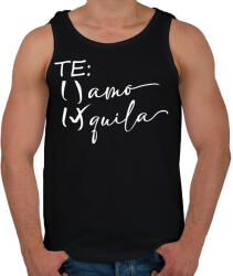 printfashion Inkább tequila, mint te amo - Férfi atléta - Fekete (16460119)