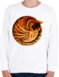 printfashion Ginger cat - Gyerek pulóver - Fehér (6295200)