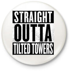 printfashion Tilted Towers - Kitűző, hűtőmágnes - Fehér (3077570)