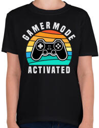 printfashion Gamer Mode Activated - Gyerek póló - Fekete (5259083)