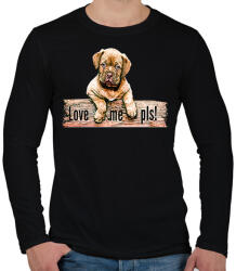 printfashion kiskutya - Férfi hosszú ujjú póló - Fekete (1396022)