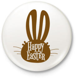 printfashion Happy Easter - Nyúlfej - Kitűző, hűtőmágnes - Fehér (6335356)