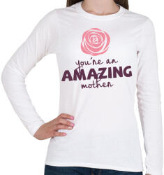 printfashion Csodálatos Anya - Női hosszú ujjú póló - Fehér (402457)