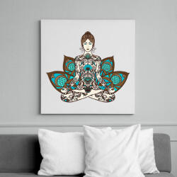 printfashion Meditáció - Vászonkép - Fehér (14513822)