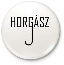 printfashion Horgász - Kitűző, hűtőmágnes - Fehér (13623828)