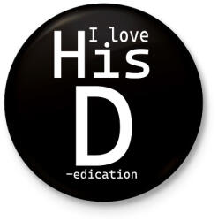 printfashion I love - női - Kitűző, hűtőmágnes - Fekete (15609851)