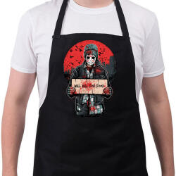 printfashion A kajáért - Kötény - Fekete (4918205)