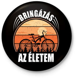 printfashion Bringázás az életem - Kitűző, hűtőmágnes - Fekete (8517767)