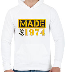 printfashion 1974 - Férfi kapucnis pulóver - Fehér (12792671)