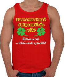 printfashion Szerencsés dolgozat - Férfi atléta - Piros (7704332)