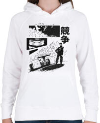 printfashion Forma 1 anime - Női kapucnis pulóver - Fehér (13942723)