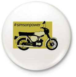 printfashion simson - Kitűző, hűtőmágnes - Fehér (3090321)