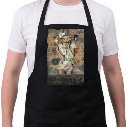 printfashion Mindenhol őt látom - Kötény - Fekete (4916661)
