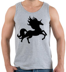 printfashion Fekete unikornis - Férfi atléta - Sport szürke (1306526)