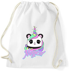 printfashion Unikornis panda - Sportzsák, Tornazsák - Fehér (3022930)