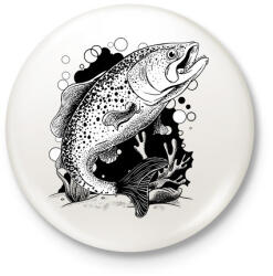 printfashion Hal - Kitűző, hűtőmágnes - Fehér (14105692)