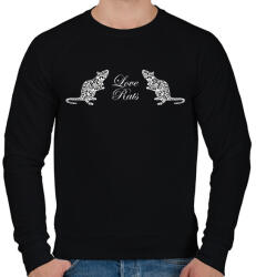 printfashion Csipke patkányok - Férfi pulóver - Fekete (13463648)