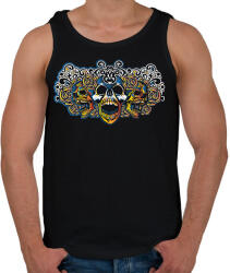 printfashion Koponyák művészi ornamentika - Férfi atléta - Fekete (11379873)