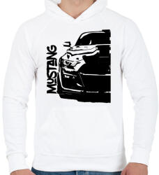 printfashion Ford Mustang Half - Férfi kapucnis pulóver - Fehér (7590198)