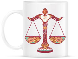 printfashion Színes Mérleg horoszkóp - Bögre - Fehér (1721944)